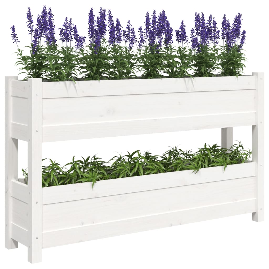 Lovelis, baltos spalvos, 112x25x66cm, pušies medienos masyvas Lovelis, baltos spalvos, 112x25x66cm, pušies medienos masyvas - Image 4