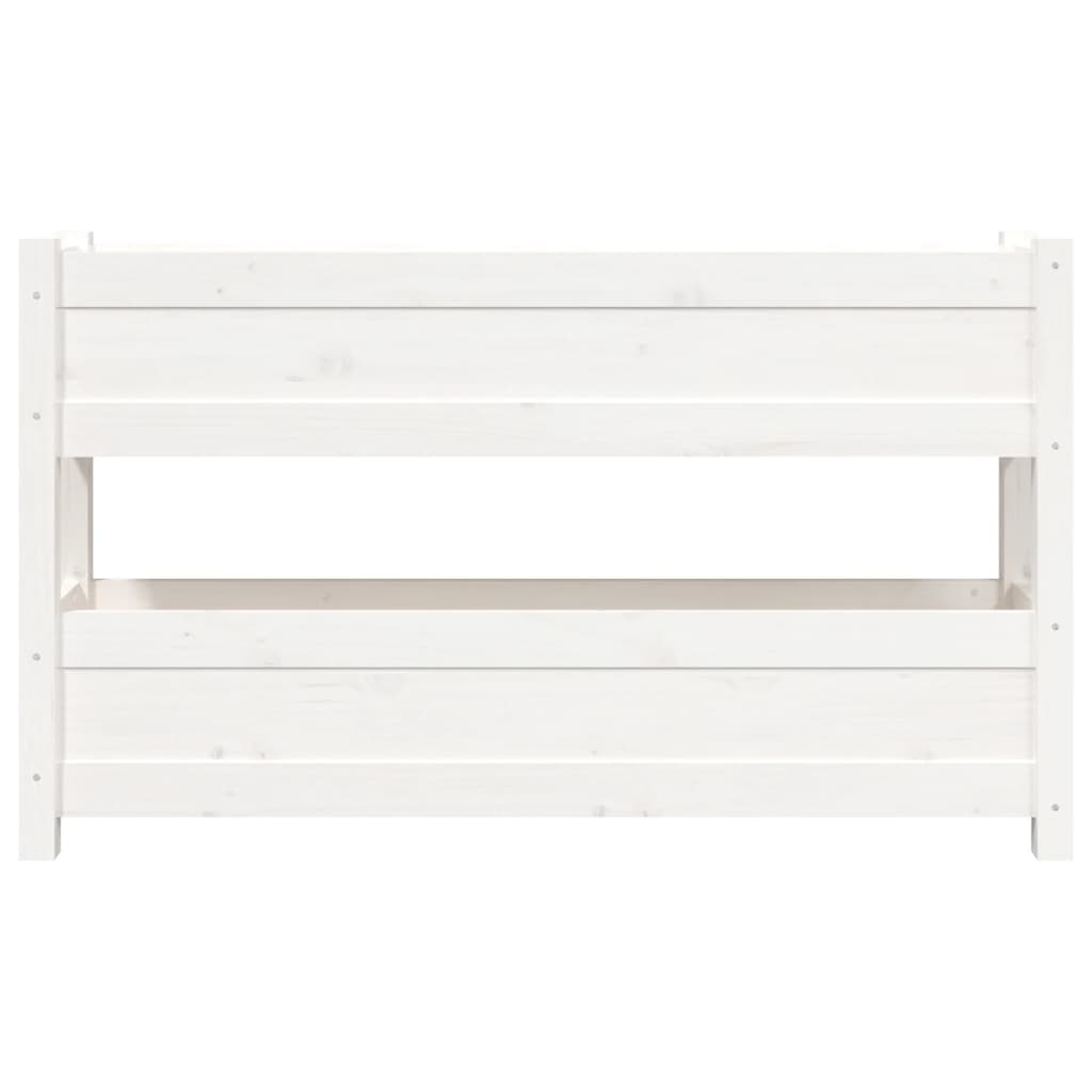 Lovelis, baltos spalvos, 112x25x66cm, pušies medienos masyvas Lovelis, baltos spalvos, 112x25x66cm, pušies medienos masyvas - Image 5