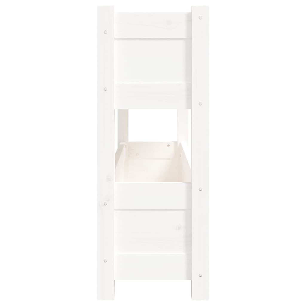 Lovelis, baltos spalvos, 112x25x66cm, pušies medienos masyvas Lovelis, baltos spalvos, 112x25x66cm, pušies medienos masyvas - Image 6