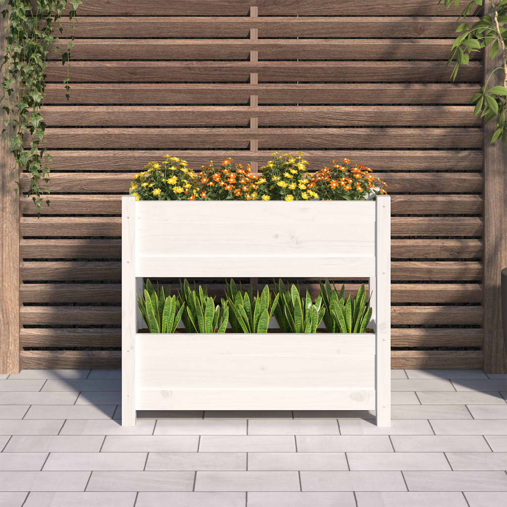 Lovelis, baltos spalvos, 77x25x66cm, pušies medienos masyvas Lovelis, baltos spalvos, 77x25x66cm, pušies medienos masyvas - Image 3