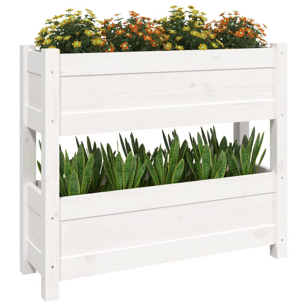 Lovelis, baltos spalvos, 77x25x66cm, pušies medienos masyvas Lovelis, baltos spalvos, 77x25x66cm, pušies medienos masyvas - Image 4