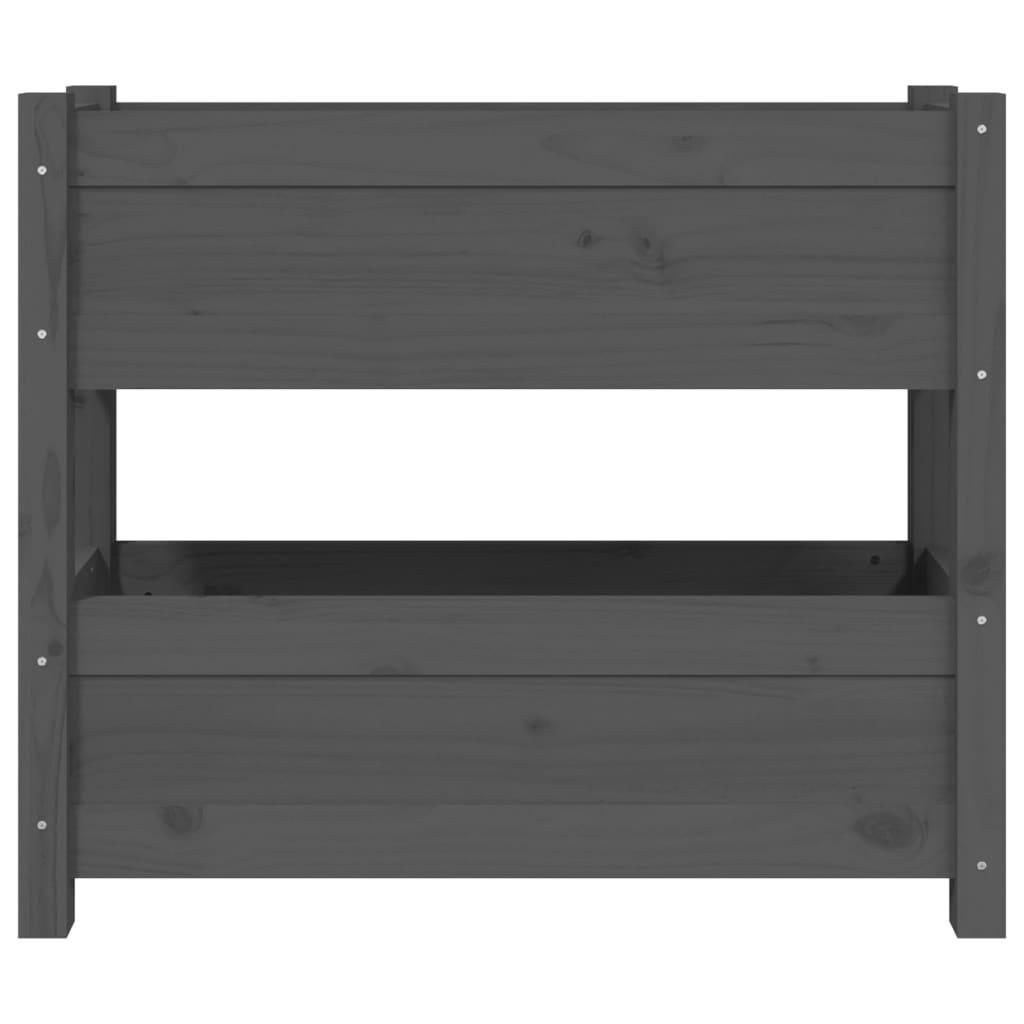 Lovelis, pilkos spalvos, 77x25x66cm, pušies medienos masyvas Lovelis, pilkos spalvos, 77x25x66cm, pušies medienos masyvas - Image 5
