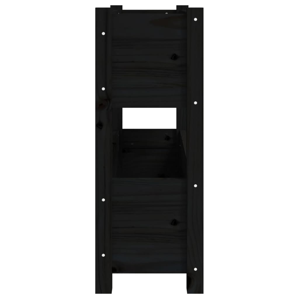 Lovelis, juodos spalvos, 77x25x66cm, pušies medienos masyvas Lovelis, juodos spalvos, 77x25x66cm, pušies medienos masyvas - Image 6