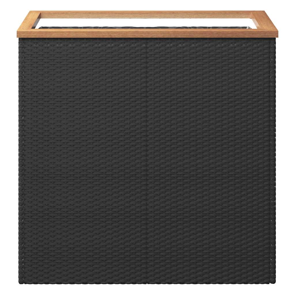 Lovelis, juodos spalvos, 80x40x80cm, poliratanas Lovelis, juodos spalvos, 80x40x80cm, poliratanas - Image 3