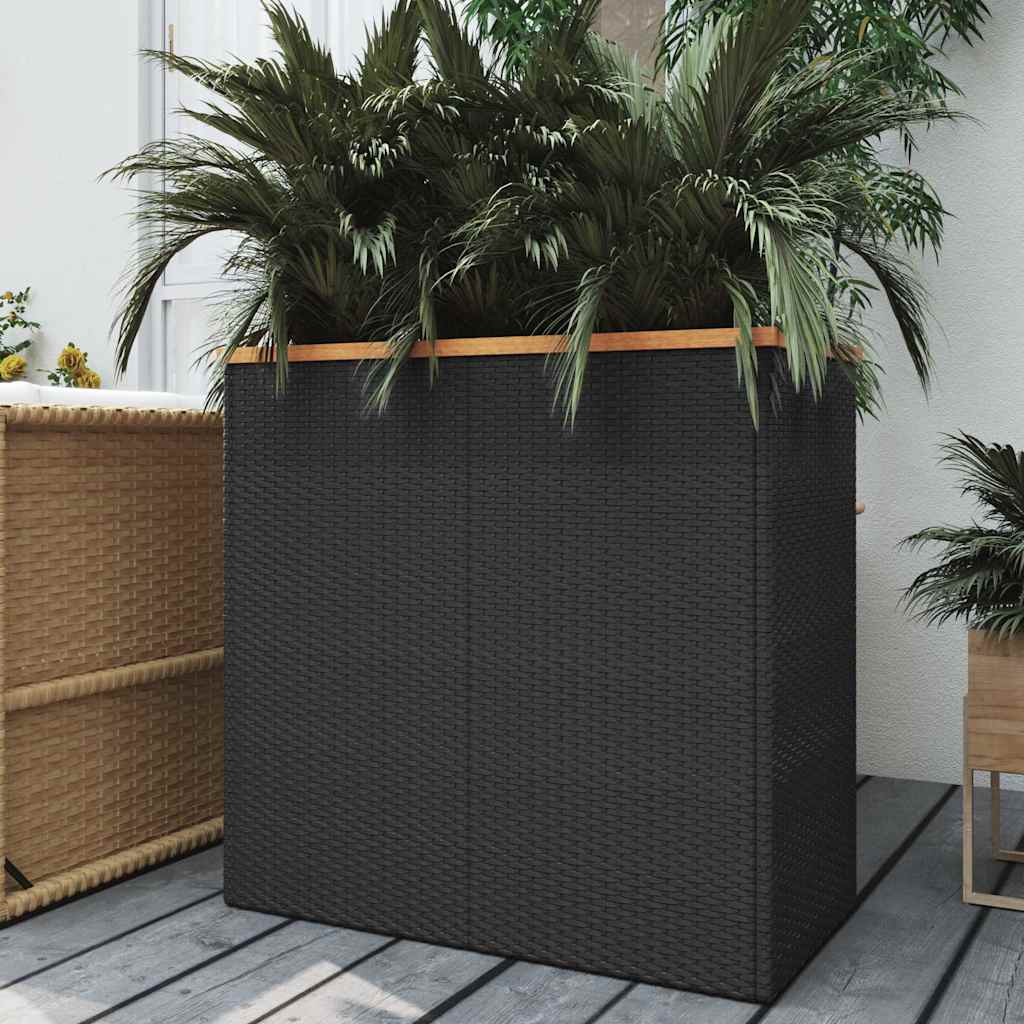 Lovelis, juodos spalvos, 80x40x80cm, poliratanas Lovelis, juodos spalvos, 80x40x80cm, poliratanas - Image 2