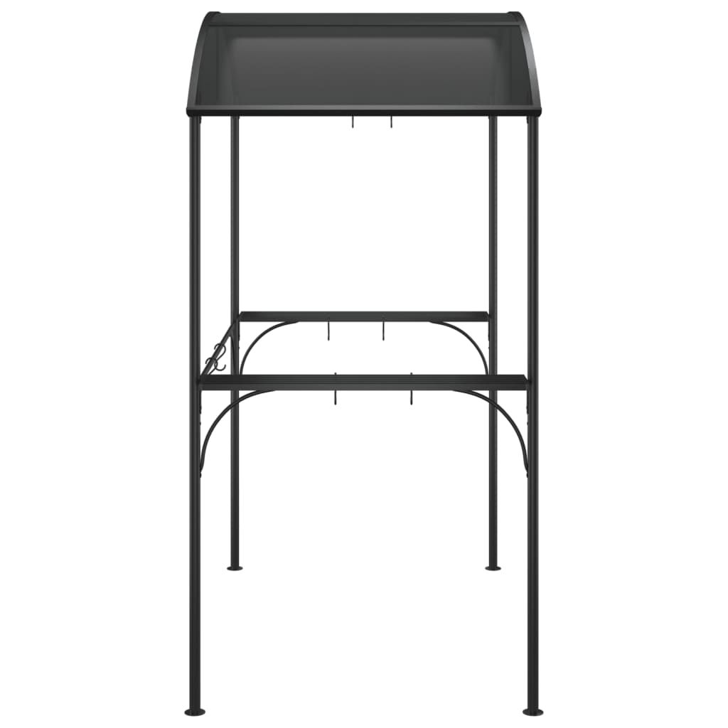 Pavėsinė kepsninei, antracito, 220x115x230cm, plienas Pavėsinė kepsninei, antracito, 220x115x230cm, plienas - Image 4