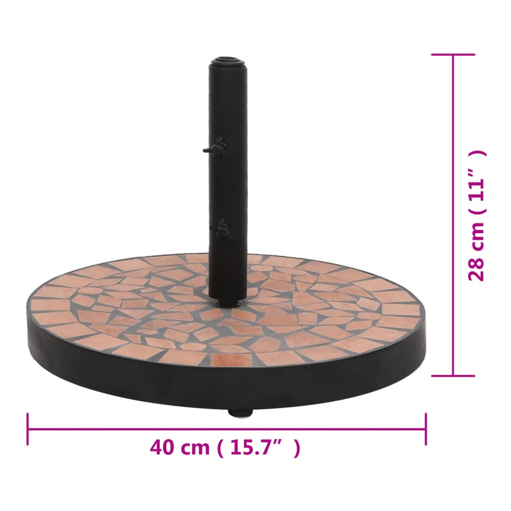 Skėčio stovas, terakota spalvos, apskritas, 12kg Skėčio stovas, terakota spalvos, apskritas, 12kg