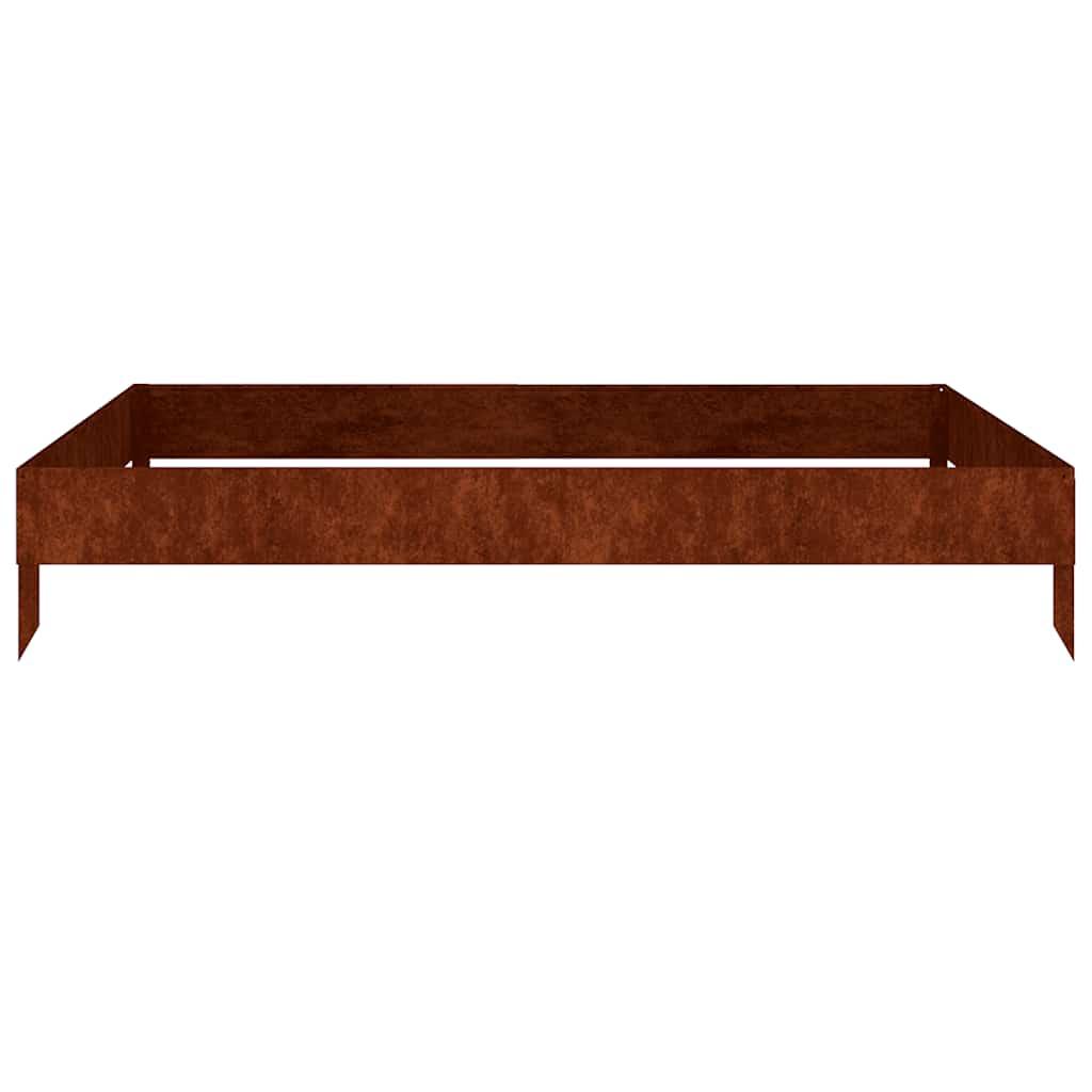 Aukštas sodo lovelis, 100x100x18,5cm, Corten plienas Aukštas sodo lovelis, 100x100x18,5cm, Corten plienas - Image 3