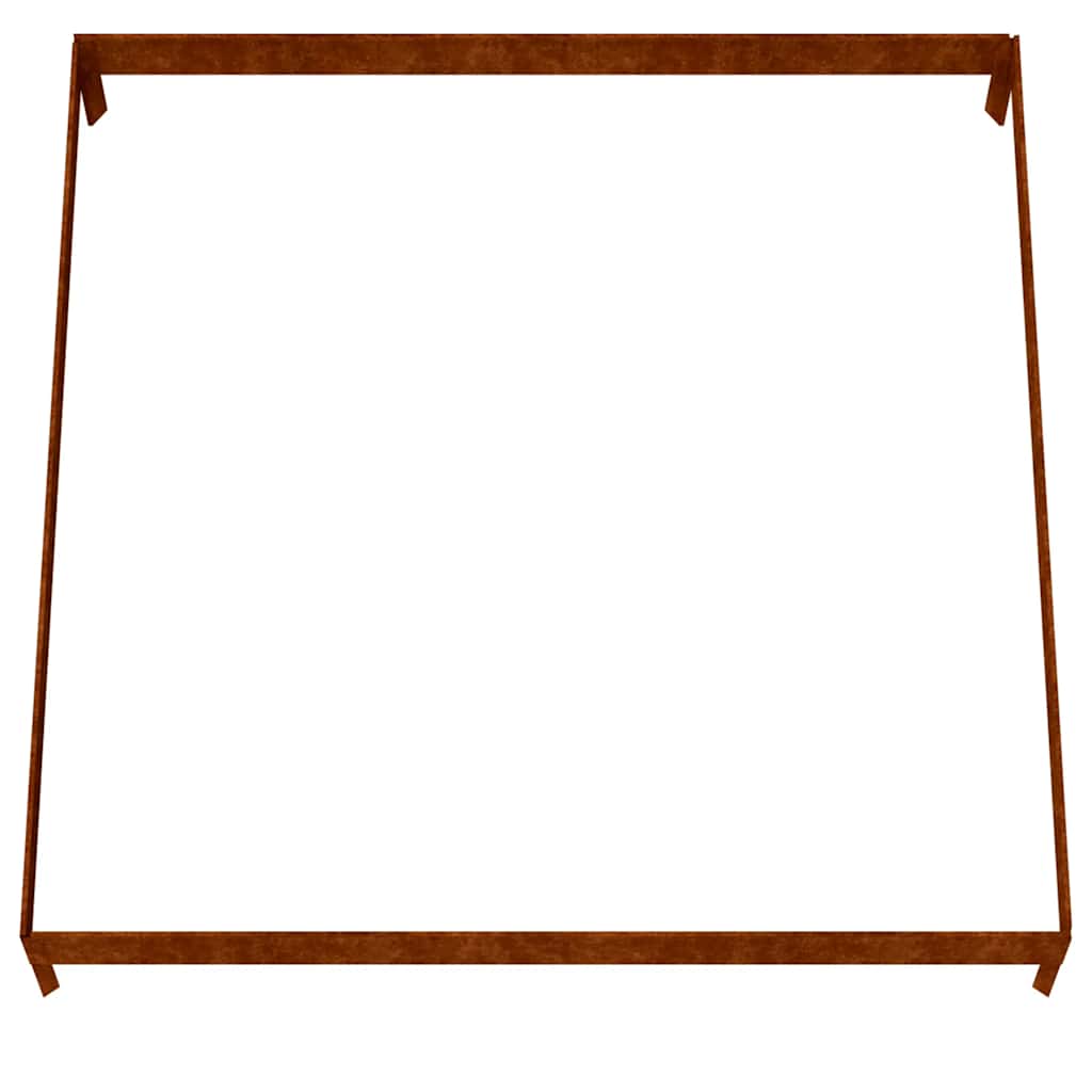 Aukštas sodo lovelis, 100x100x18,5cm, Corten plienas Aukštas sodo lovelis, 100x100x18,5cm, Corten plienas - Image 5