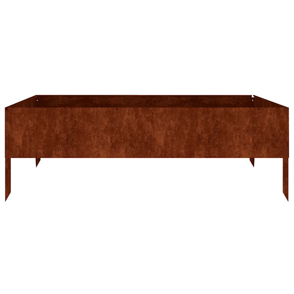 Aukštas sodo lovelis, 100x100x33,5cm, Corten plienas Aukštas sodo lovelis, 100x100x33,5cm, Corten plienas - Image 3