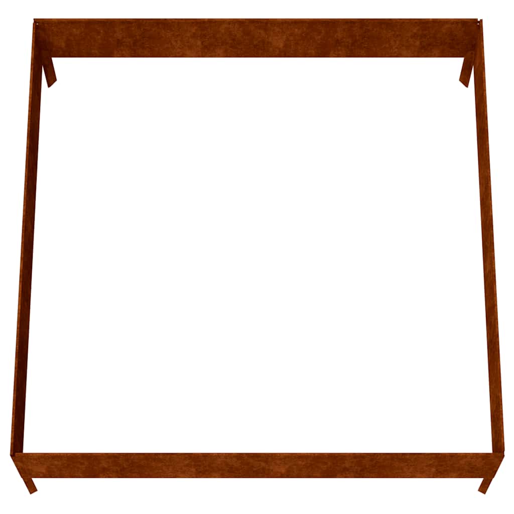 Aukštas sodo lovelis, 100x100x33,5cm, Corten plienas Aukštas sodo lovelis, 100x100x33,5cm, Corten plienas - Image 5