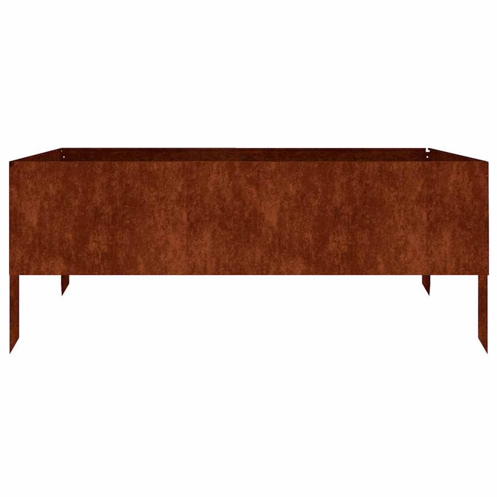 Aukštas sodo lovelis, 100x100x41cm, Corten plienas Aukštas sodo lovelis, 100x100x41cm, Corten plienas - Image 3