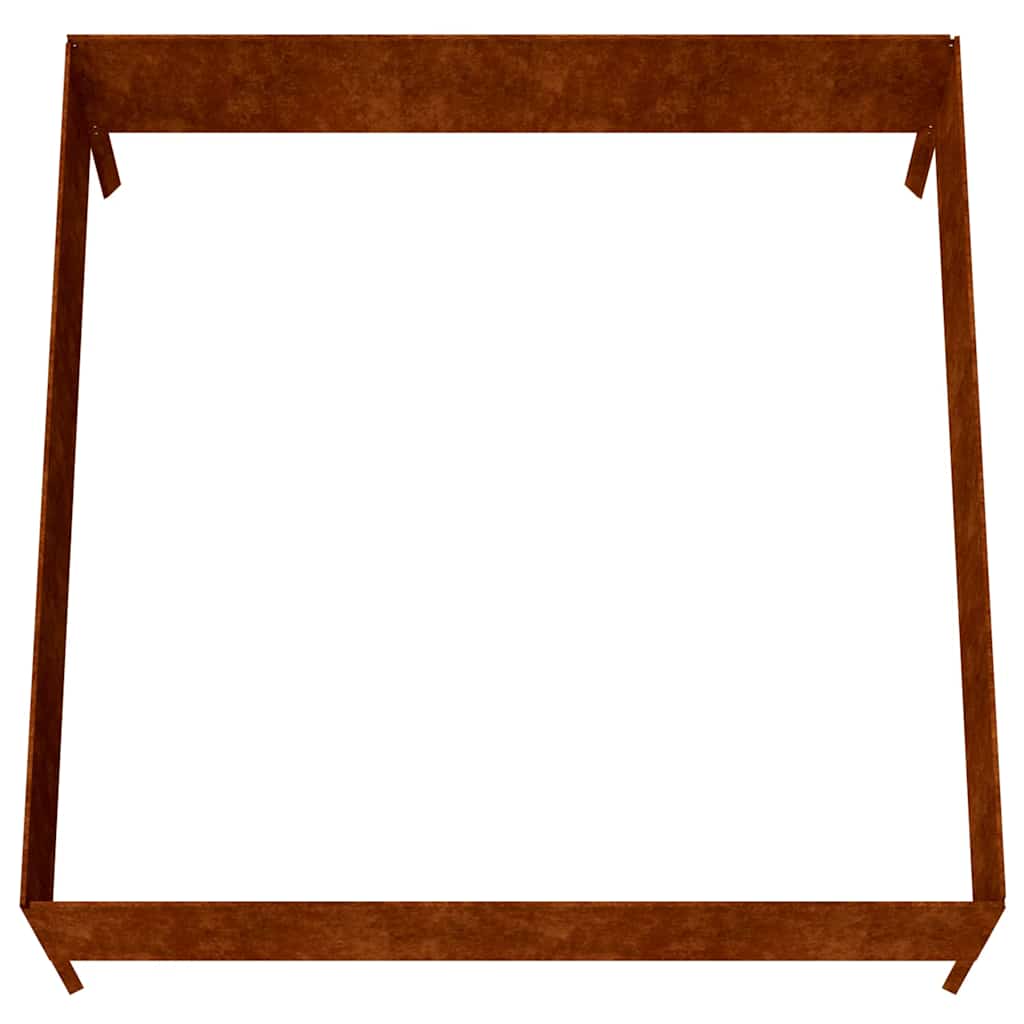 Aukštas sodo lovelis, 100x100x41cm, Corten plienas Aukštas sodo lovelis, 100x100x41cm, Corten plienas - Image 5