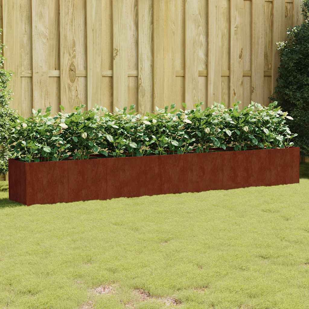 Aukštas sodo lovelis, 280x40x40cm, Corten plienas Aukštas sodo lovelis, 280x40x40cm, Corten plienas - Image 2