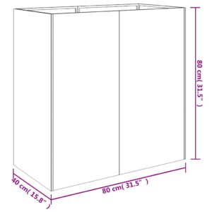Lovelis, 80x40x80cm, Corten plienas