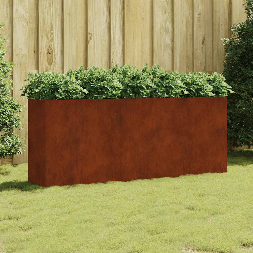 Aukštas sodo lovelis, 200x40x80cm, Corten plienas Aukštas sodo lovelis, 200x40x80cm, Corten plienas - Image 2