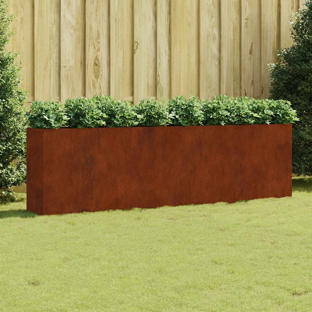 Aukštas sodo lovelis, 280x40x80cm, Corten plienas Aukštas sodo lovelis, 280x40x80cm, Corten plienas - Image 2