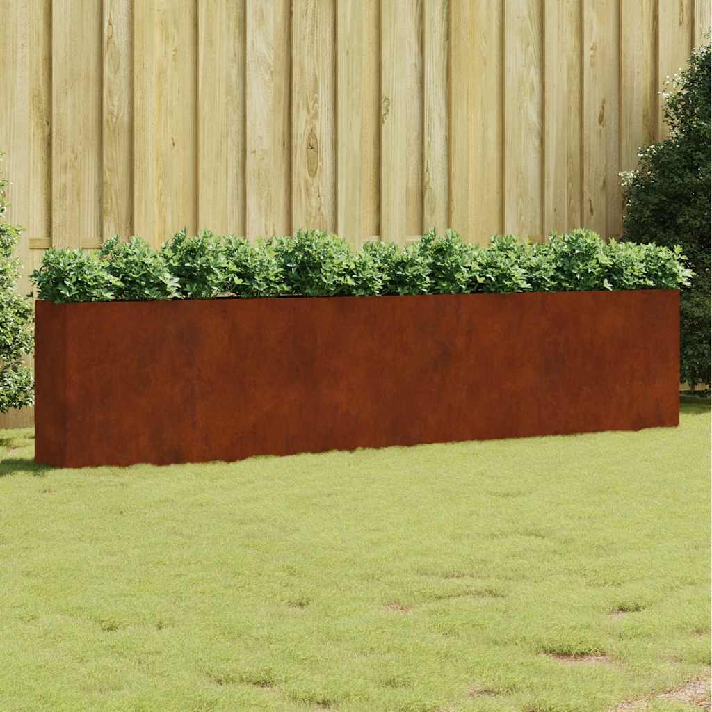 Aukštas sodo lovelis, 360x40x80cm, Corten plienas Aukštas sodo lovelis, 360x40x80cm, Corten plienas - Image 2