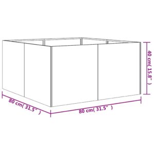 Lovelis, 80x80x40cm, Corten plienas