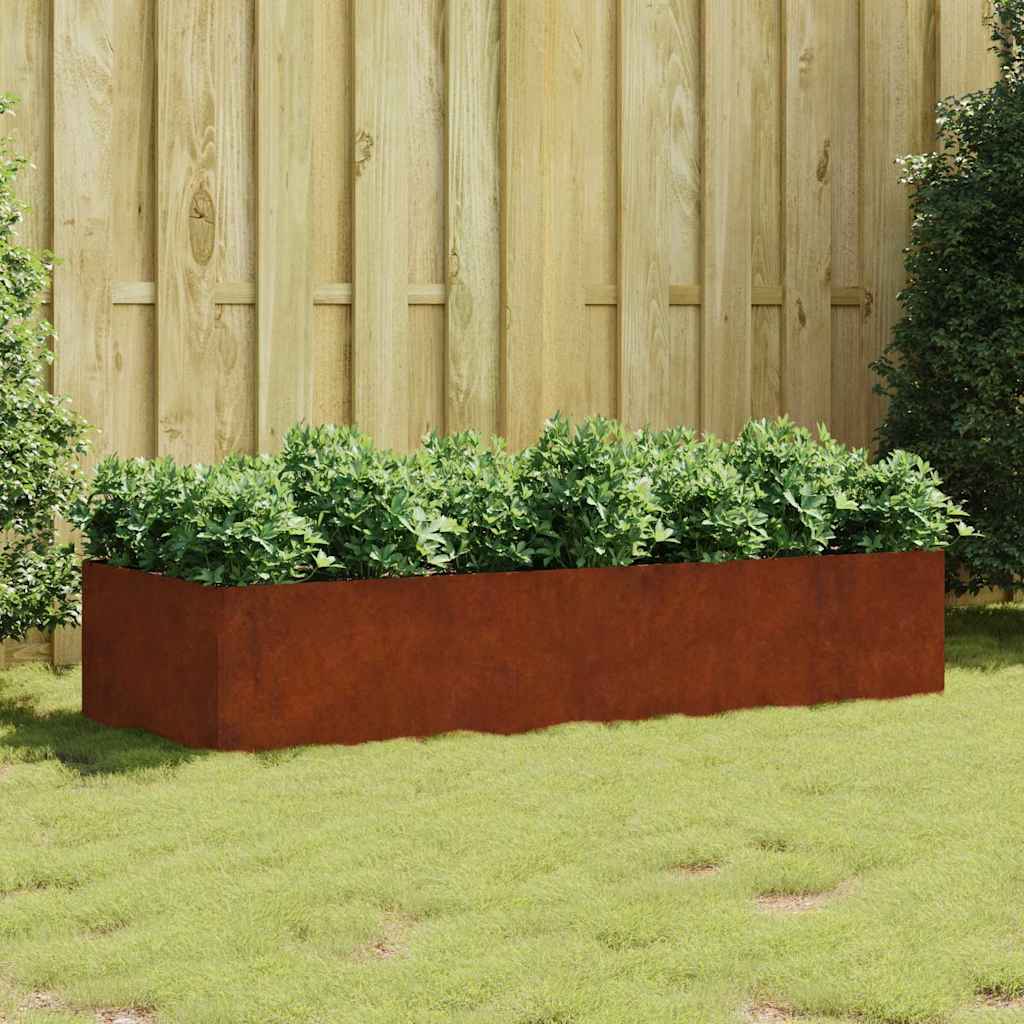 Aukštas sodo lovelis, 200x80x40cm, Corten plienas Aukštas sodo lovelis, 200x80x40cm, Corten plienas - Image 2
