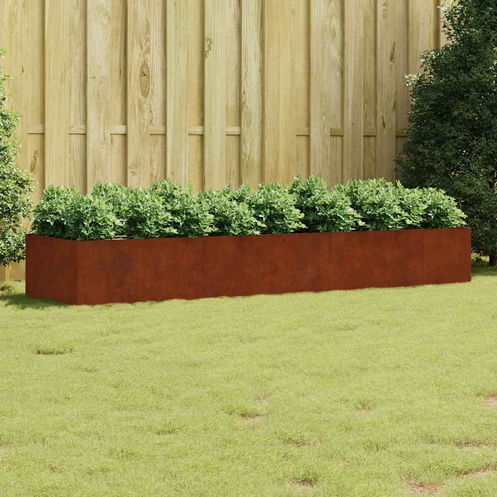 Aukštas sodo lovelis, 280x80x40cm, Corten plienas Aukštas sodo lovelis, 280x80x40cm, Corten plienas - Image 2