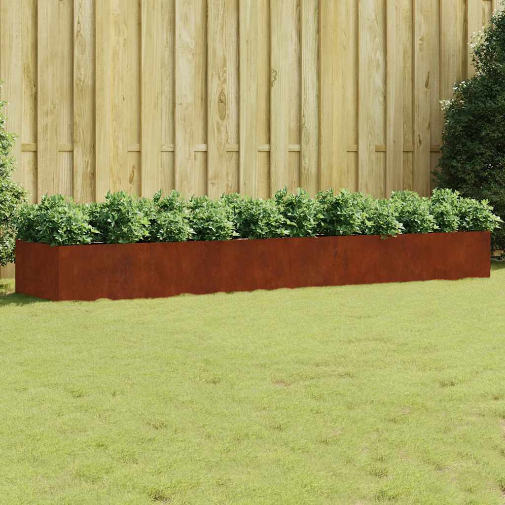 Aukštas sodo lovelis, 360x80x40cm, Corten plienas Aukštas sodo lovelis, 360x80x40cm, Corten plienas - Image 2