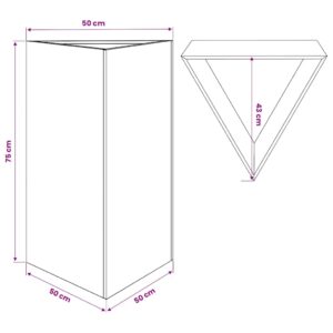 Sodo lovelis, 50x43x75cm, Corten plienas
