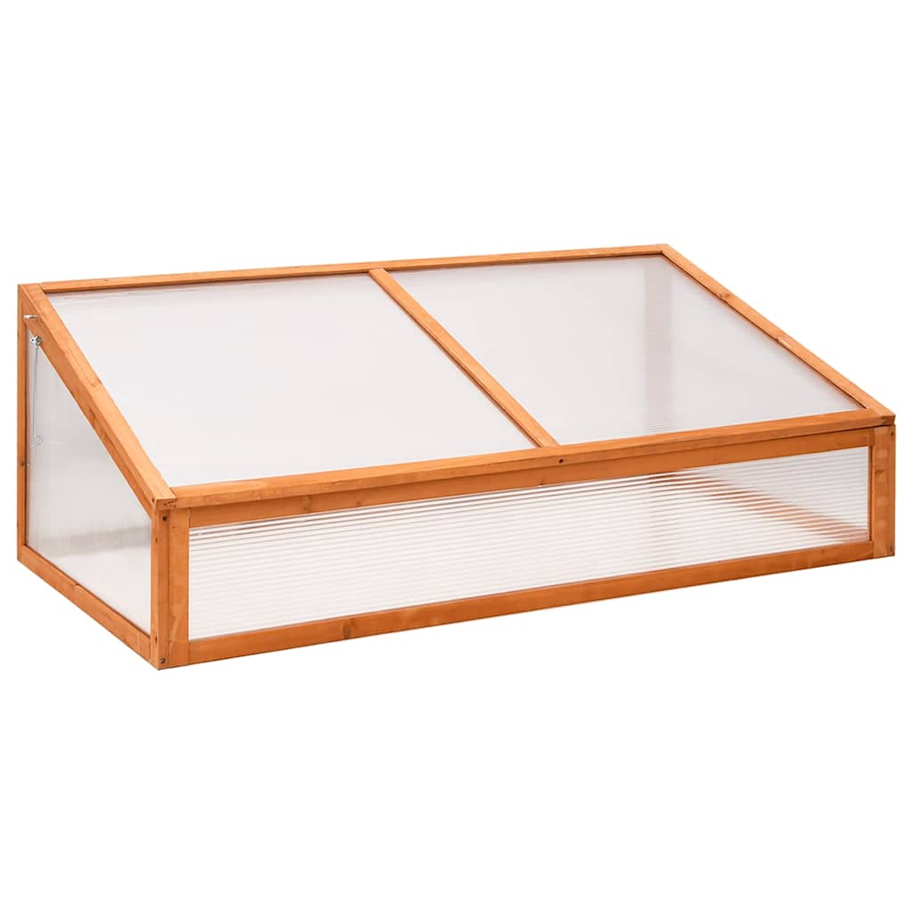 Šiltnamis, oranžinės spalvos, 110x56x39cm, eglės mediena Šiltnamis, oranžinės spalvos, 110x56x39cm, eglės mediena - Image 2
