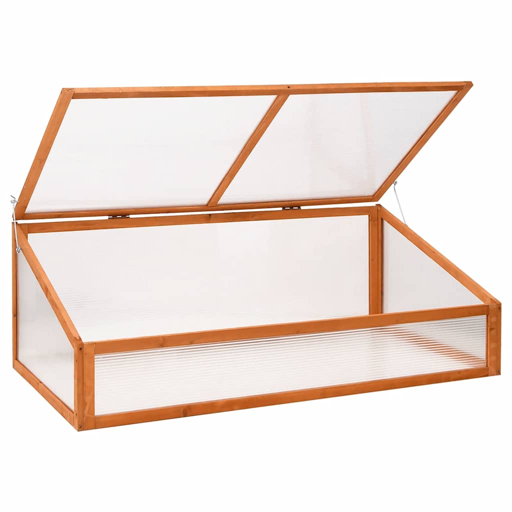 Šiltnamis, oranžinės spalvos, 110x56x39cm, eglės mediena Šiltnamis, oranžinės spalvos, 110x56x39cm, eglės mediena - Image 3