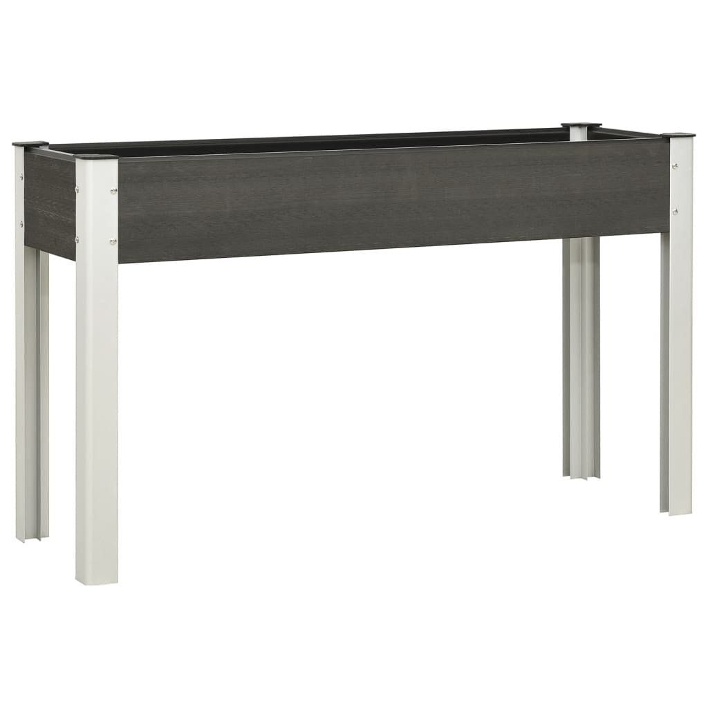 Aukštas sodo lovelis, pilkos spalvos, 120x40x75cm, WPC Aukštas sodo lovelis, pilkos spalvos, 120x40x75cm, WPC - Image 2