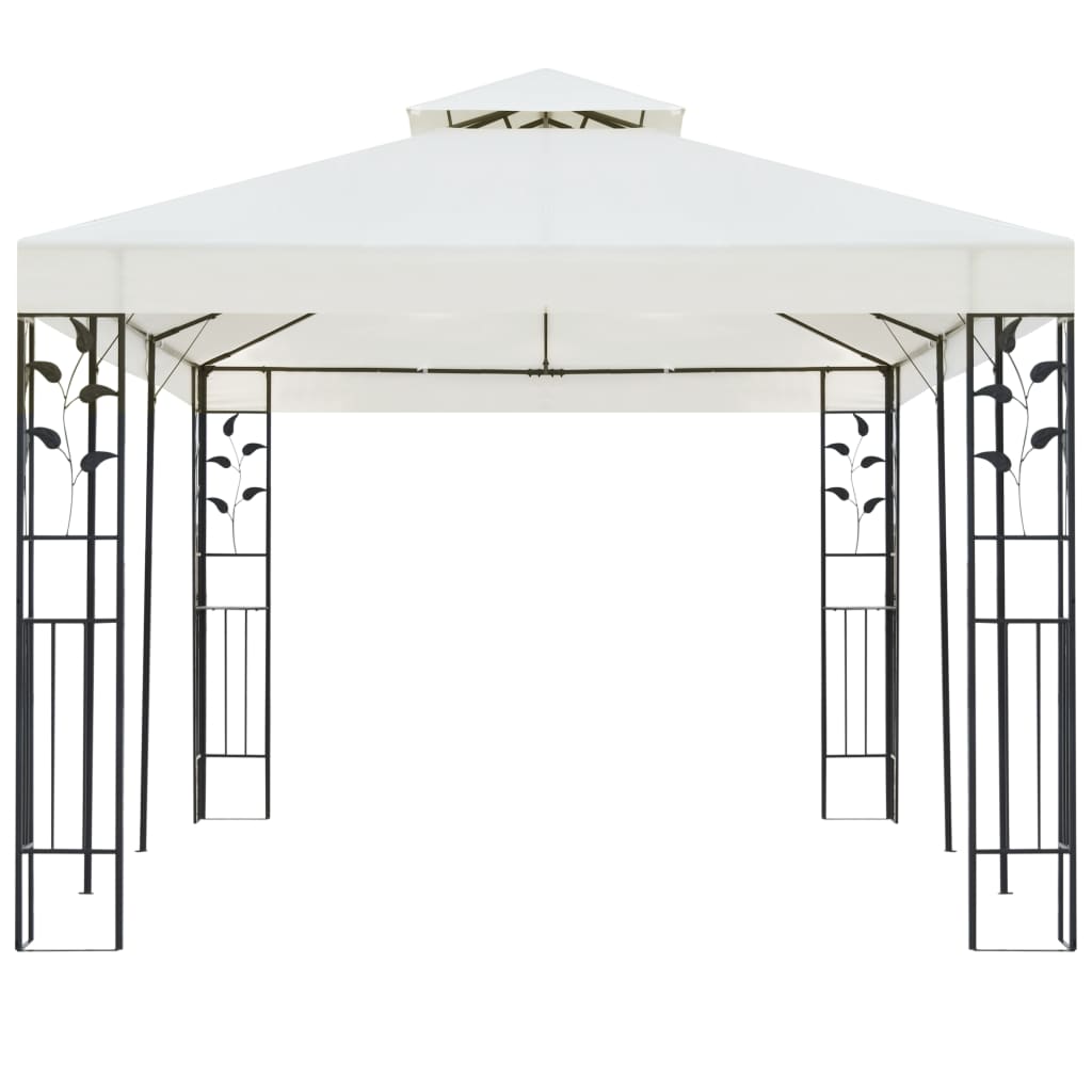 Pavėsinė su dvigubu stogu, baltos spalvos, 6x3m, plienas Pavėsinė su dvigubu stogu, baltos spalvos, 6x3m, plienas - Image 3
