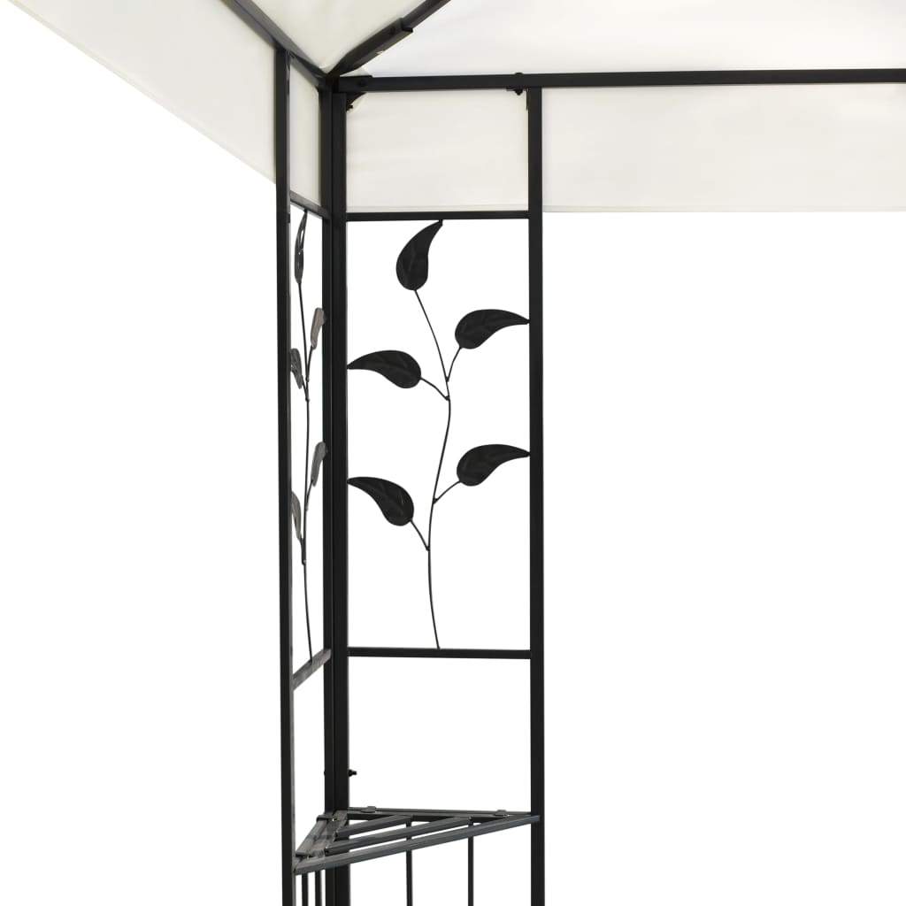 Pavėsinė su dvigubu stogu, baltos spalvos, 6x3m, plienas Pavėsinė su dvigubu stogu, baltos spalvos, 6x3m, plienas - Image 4