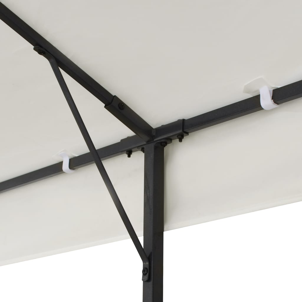 Pavėsinė su dvigubu stogu, baltos spalvos, 6x3m, plienas Pavėsinė su dvigubu stogu, baltos spalvos, 6x3m, plienas - Image 5