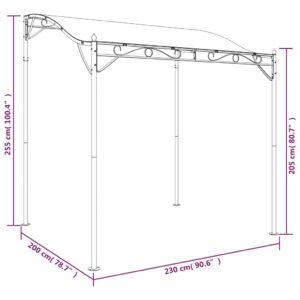 Stoginė, kreminės spalvos, 2x2,3m, audinys ir plienas, 180g/m²