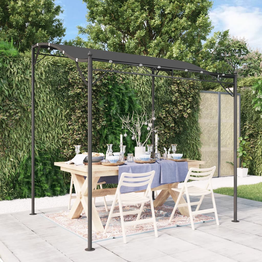 Stoginė, antracito spalvos, 2×2,3m, audinys ir plienas, 180g/m² Stoginė, antracito spalvos, 2x2,3m, audinys ir plienas, 180g/m² - Image 2