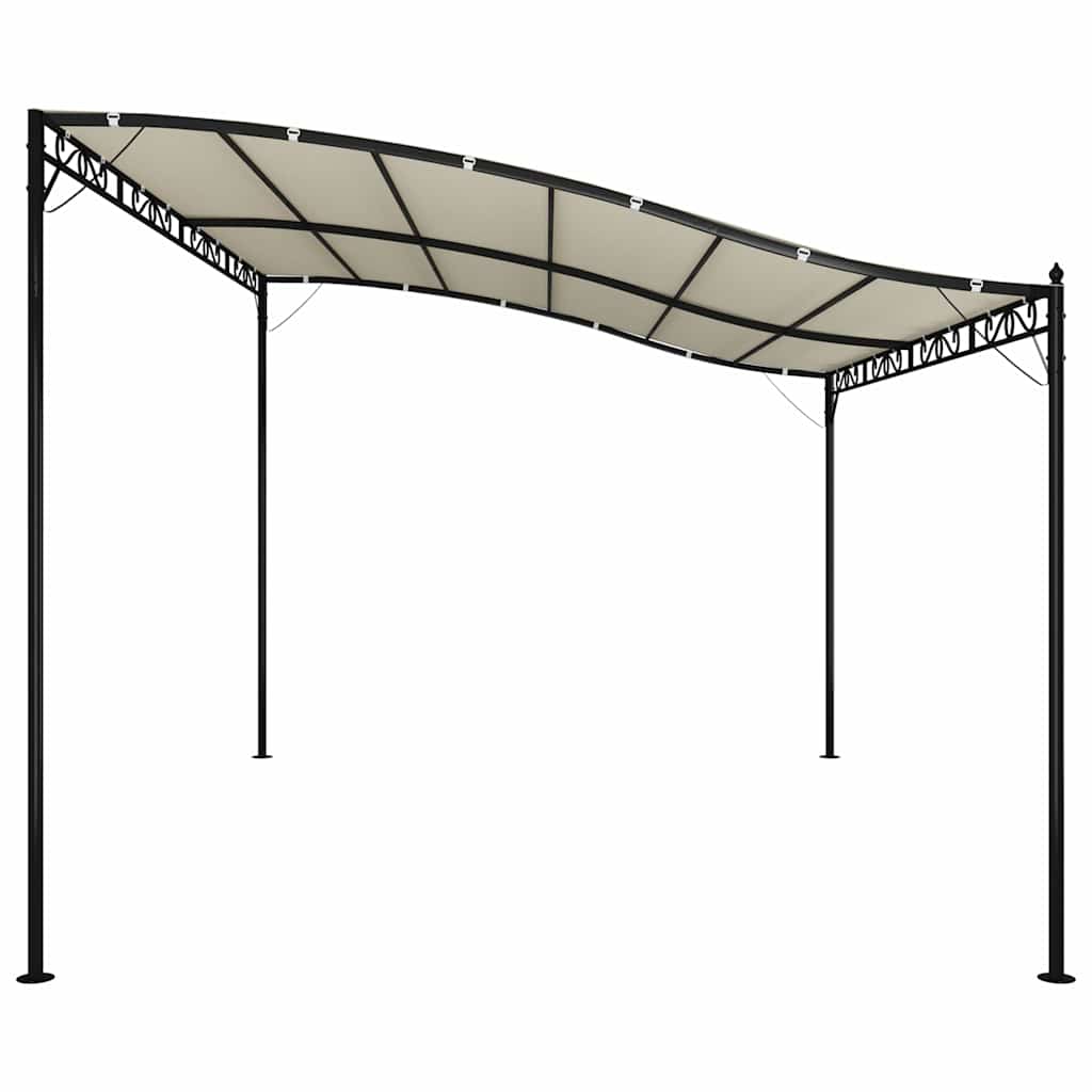 Stoginė, kreminės spalvos, 4x3m, audinys ir plienas, 180g/m² Stoginė, kreminės spalvos, 4x3m, audinys ir plienas, 180g/m² - Image 5