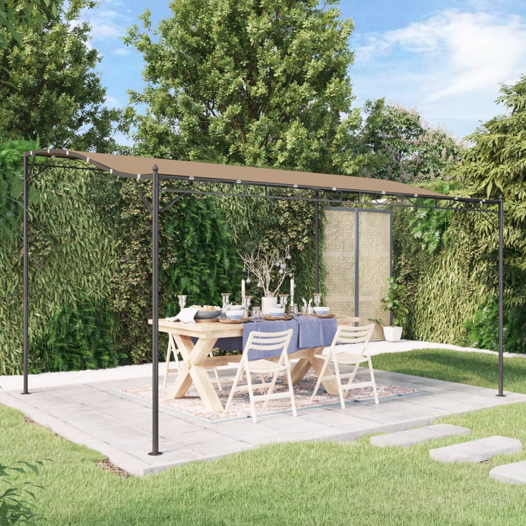 Stoginė, taupe spalvos, 4x3m, audinys ir plienas, 180g/m² Stoginė, taupe spalvos, 4x3m, audinys ir plienas, 180g/m² - Image 2