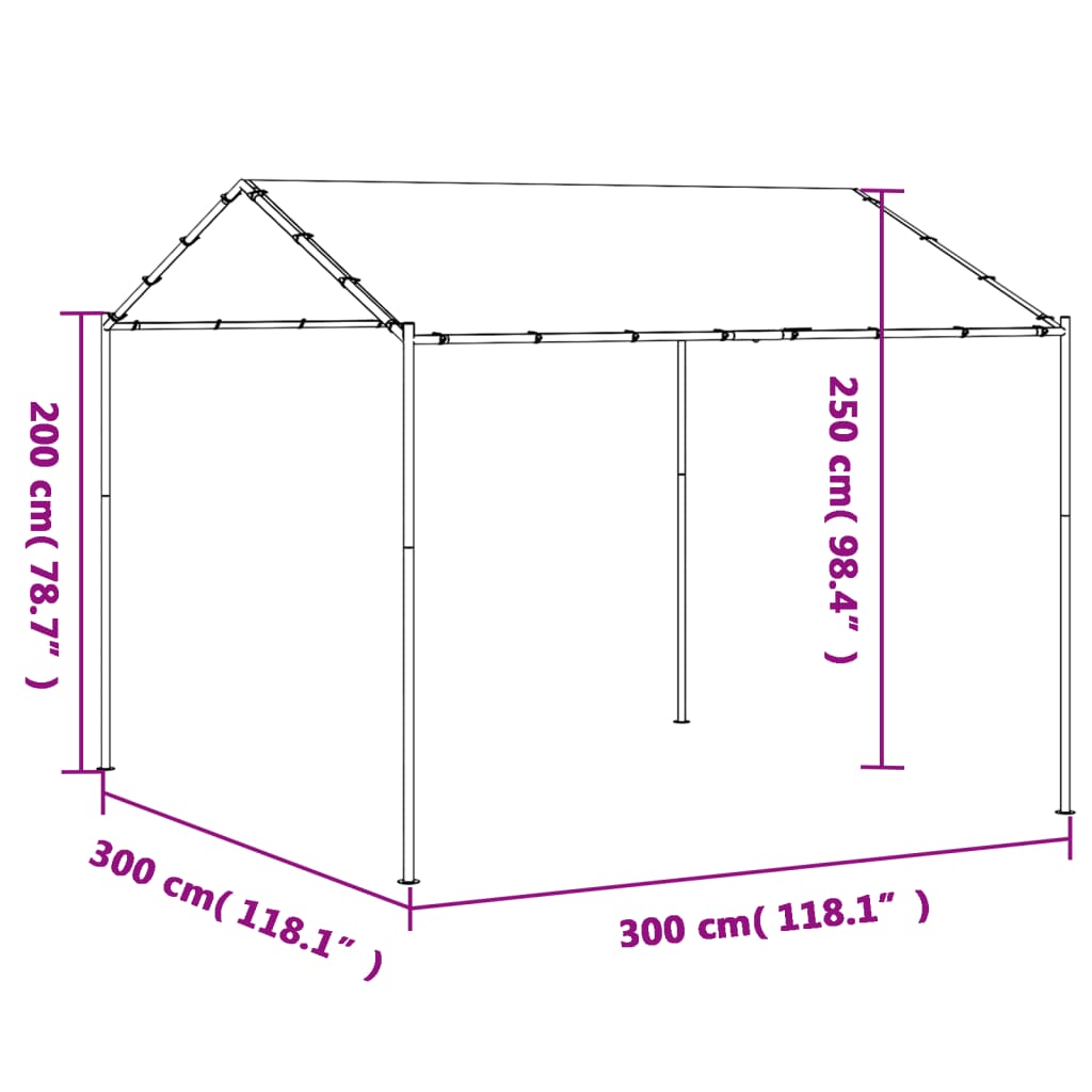 Tentinė palapinė, smėlio spalvos, 3x3m, plienas ir audinys Tentinė palapinė, smėlio spalvos, 3x3m, plienas ir audinys