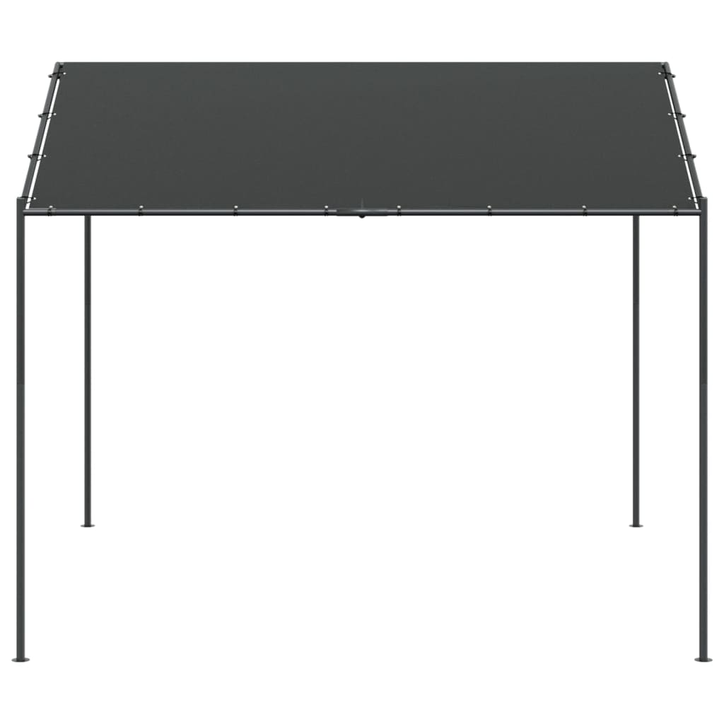 Tentinė palapinė, antracito spalvos, 4x4m, plienas ir audinys Tentinė palapinė, antracito spalvos, 4x4m, plienas ir audinys - Image 3