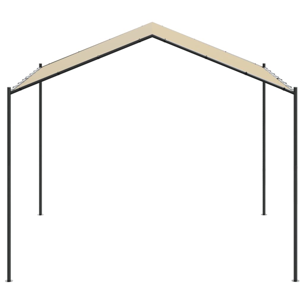 Tentinė palapinė, smėlio spalvos, 4×4 m, plienas ir audinys Tentinė palapinė, smėlio spalvos, 4x4 m, plienas ir audinys - Image 3