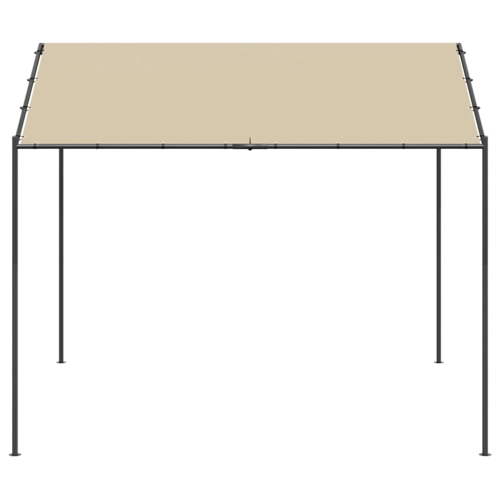 Tentinė palapinė, smėlio spalvos, 4×4 m, plienas ir audinys Tentinė palapinė, smėlio spalvos, 4x4 m, plienas ir audinys - Image 4