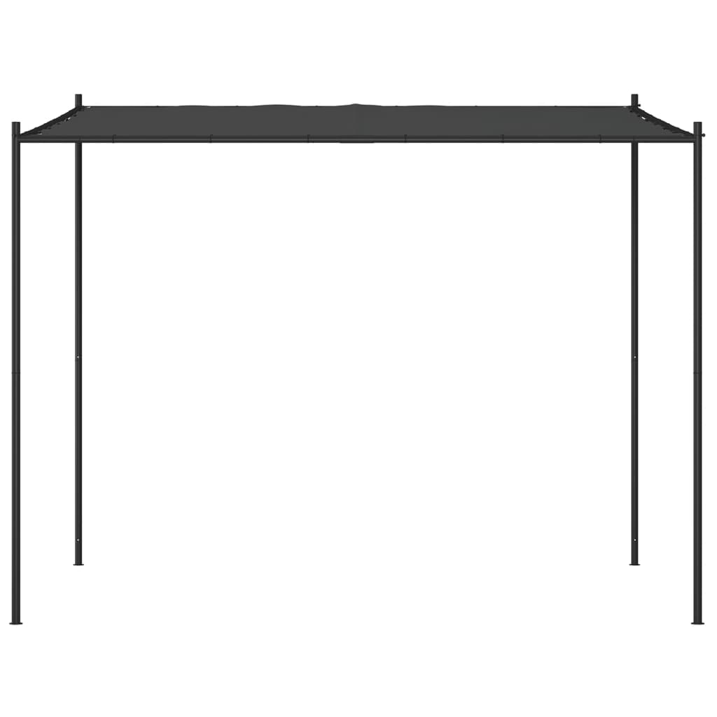 Pavėsinė, antracito spalvos, 3x3m, audinys ir plienas, 180g/m² Pavėsinė, antracito spalvos, 3x3m, audinys ir plienas, 180g/m² - Image 3