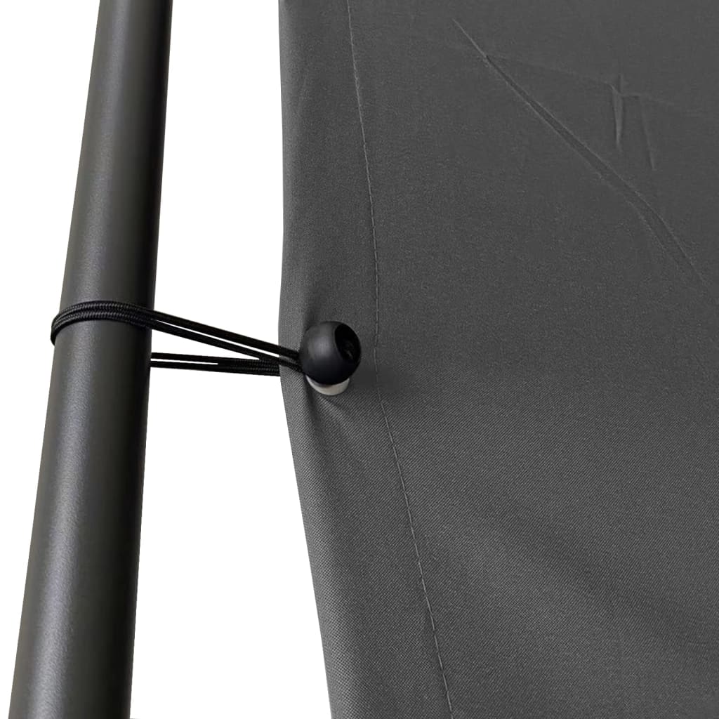 Pavėsinė, antracito spalvos, 3x3m, audinys ir plienas, 180g/m² Pavėsinė, antracito spalvos, 3x3m, audinys ir plienas, 180g/m² - Image 5