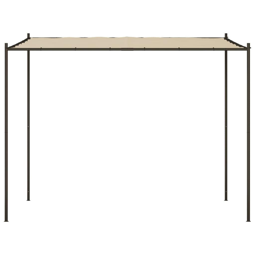 Pavėsinė, smėlio spalvos, 3x3m, audinys ir plienas, 180g/m² Pavėsinė, smėlio spalvos, 3x3m, audinys ir plienas, 180g/m² - Image 3