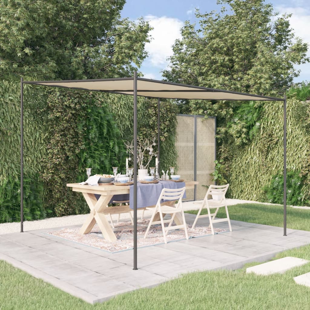 Pavėsinė, smėlio spalvos, 3x3m, audinys ir plienas, 180g/m² Pavėsinė, smėlio spalvos, 3x3m, audinys ir plienas, 180g/m² - Image 2