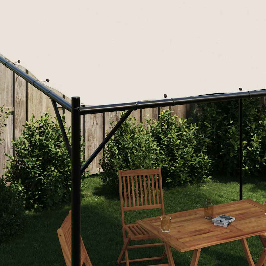 Pavėsinė, baltos spalvos, 4x4m, audinys ir plienas, 180g/m² Pavėsinė, baltos spalvos, 4x4m, audinys ir plienas, 180g/m² - Image 3