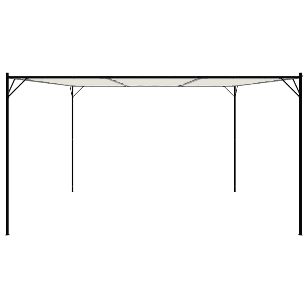 Pavėsinė, baltos spalvos, 4x4m, audinys ir plienas, 180g/m² Pavėsinė, baltos spalvos, 4x4m, audinys ir plienas, 180g/m² - Image 4