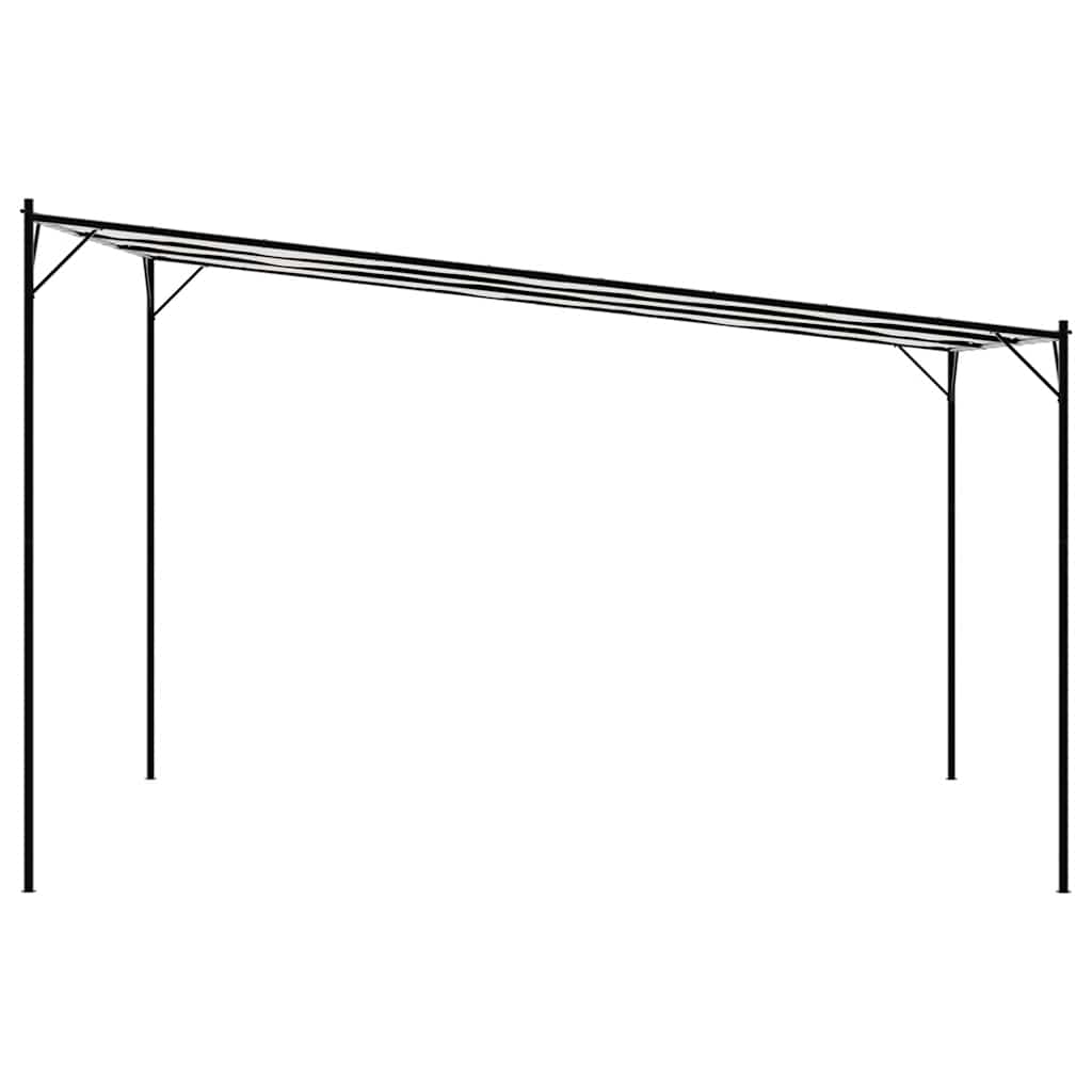 Pavėsinė, baltos spalvos, 4x4m, audinys ir plienas, 180g/m² Pavėsinė, baltos spalvos, 4x4m, audinys ir plienas, 180g/m² - Image 5