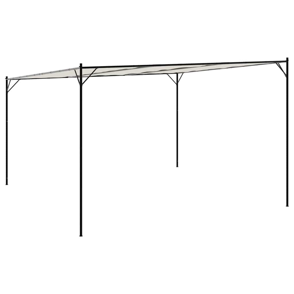 Pavėsinė, baltos spalvos, 4x4m, audinys ir plienas, 180g/m² Pavėsinė, baltos spalvos, 4x4m, audinys ir plienas, 180g/m² - Image 6