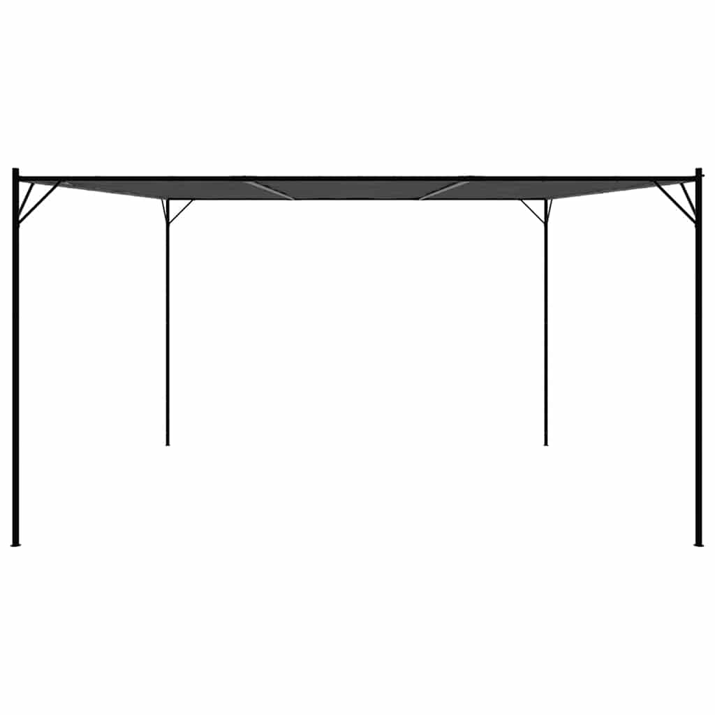 Pavėsinė, antracito spalvos, 4x4m, audinys ir plienas, 180g/m² Pavėsinė, antracito spalvos, 4x4m, audinys ir plienas, 180g/m² - Image 4